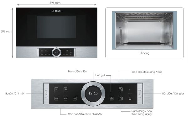 Lò vi sóng Bosch Bfl634gs1
