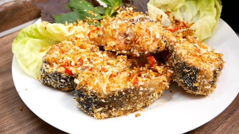 Cá tầm rang muối thơm ngon lạ miệng