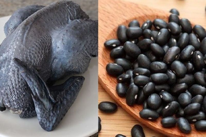 Gà ác hầm đậu đen 